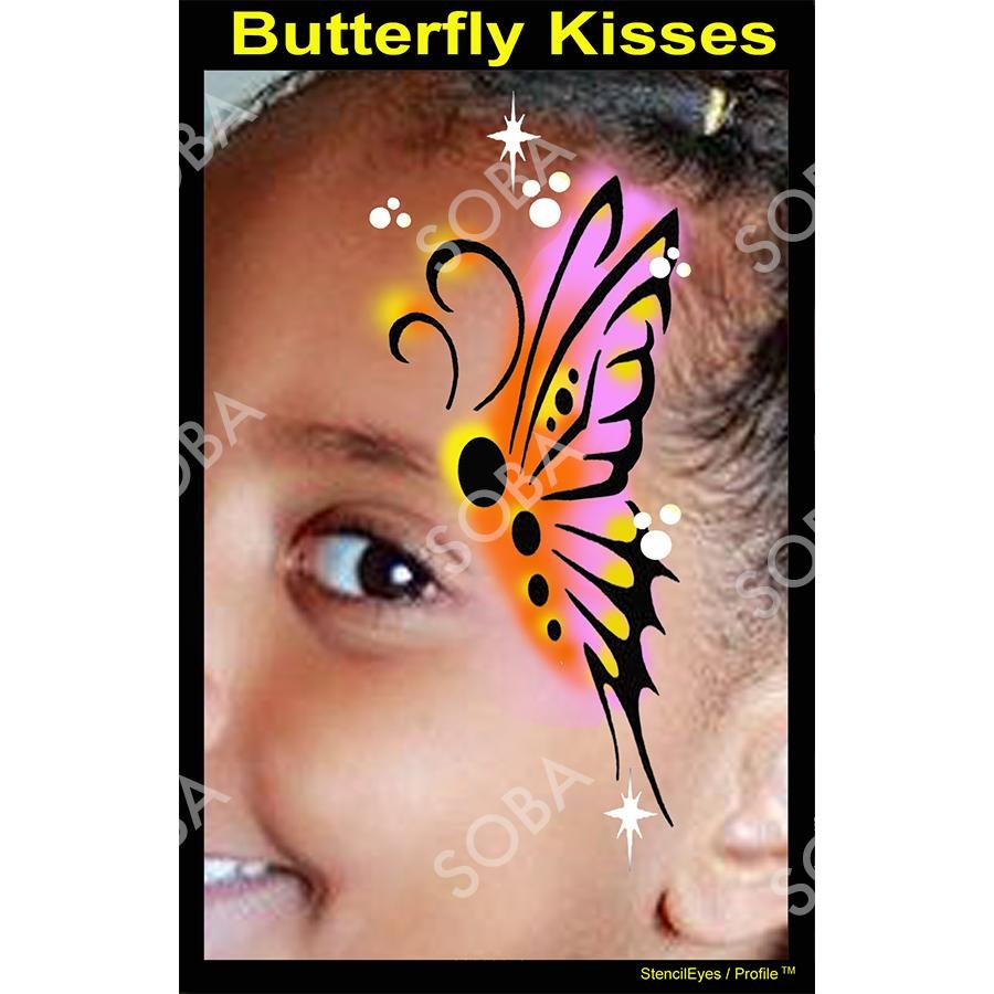easy butterfly face painting on cheek