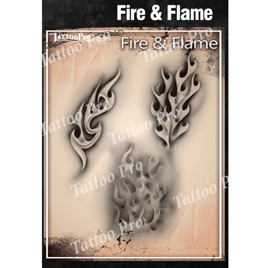 Fire Flame Tattoo Design Royalty-Free Stock Image - Storyblocks